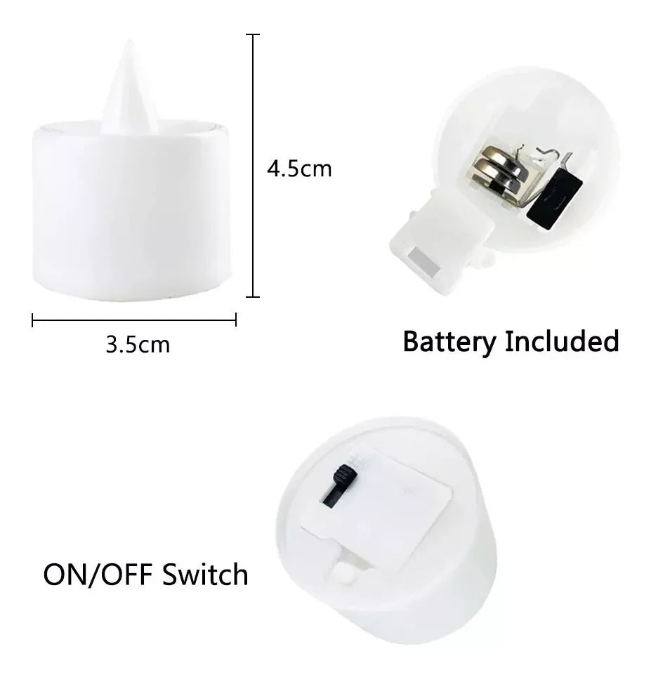 LED Candle Battery Powered Flameless Tea Candle Fake Candle Lamp Wedding Birthday Party Home Decoration Lamp Candlestick Candles