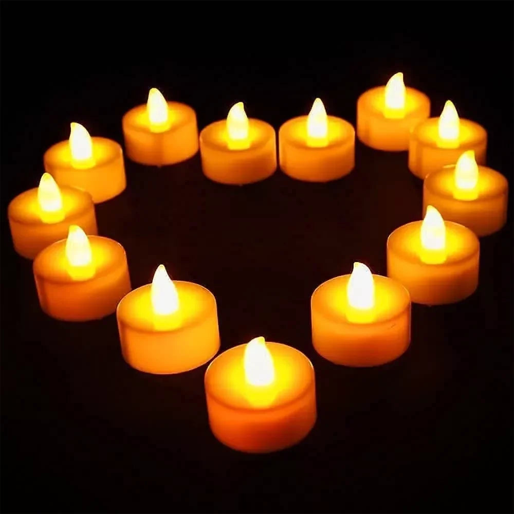 LED Candle Battery Powered Flameless Tea Candle Fake Candle Lamp Wedding Birthday Party Home Decoration Lamp Candlestick Candles