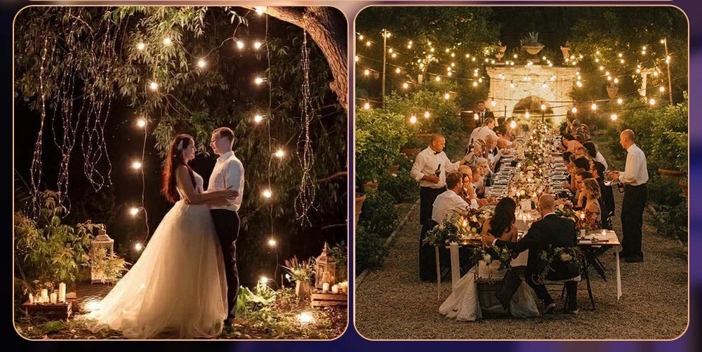 30M LED Fairy String Light Globe Party Garland Light G40 Festoon Light Warm White Wedding Decoration Light For Outdoor Backyard